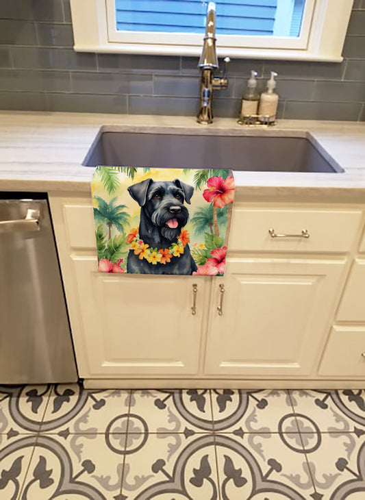 Giant Schnauzer Luau Kitchen Towel - One Color / One Size - Home & Garden - Home Textile - Towels