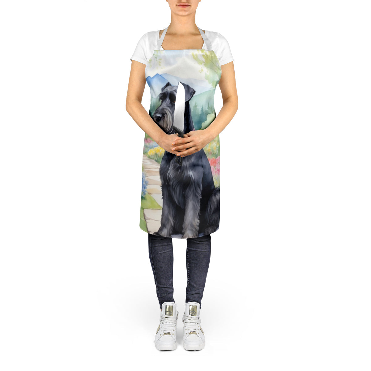 Giant Schnauzer Spring Path Apron - One Color / One Size - Home & Garden - Kitchen Dining & Bar - Table Decoration &