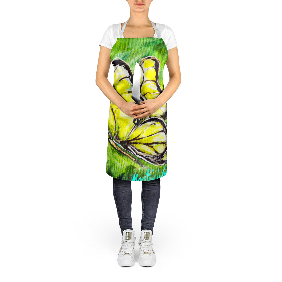 Glover Fly Sage Butterfly Apron - One Color / One Size - Home & Garden - Kitchen Dining & Bar - Table Decoration &