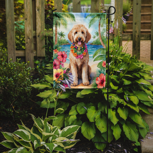 Goldendoodle Luau Garden Flag - One Color / One Size - Home & Garden - Home Decor - Flags Banners & Accessories