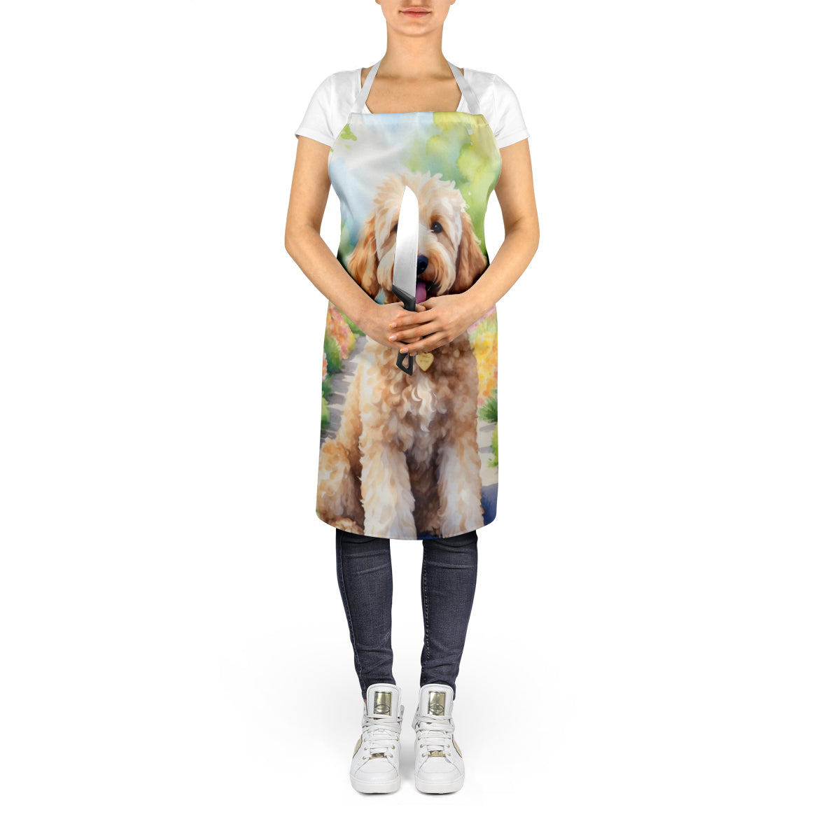 Goldendoodle Spring Path Apron - One Color / One Size - Home & Garden - Kitchen Dining & Bar - Table Decoration &