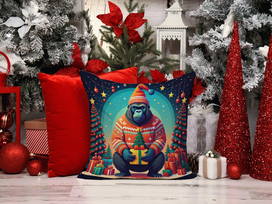 Gorilla Christmas Throw Pillow - One Color / One Size - Home & Garden - Home Textile - Pillows
