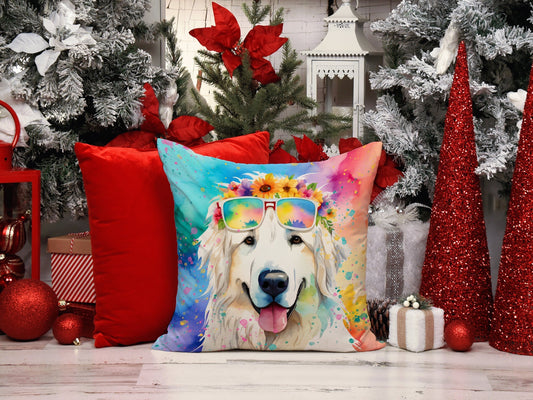 Great Pyrenees Hippie Dawg Throw Pillow - One Color / One Size - Home & Garden - Home Textile - Pillows