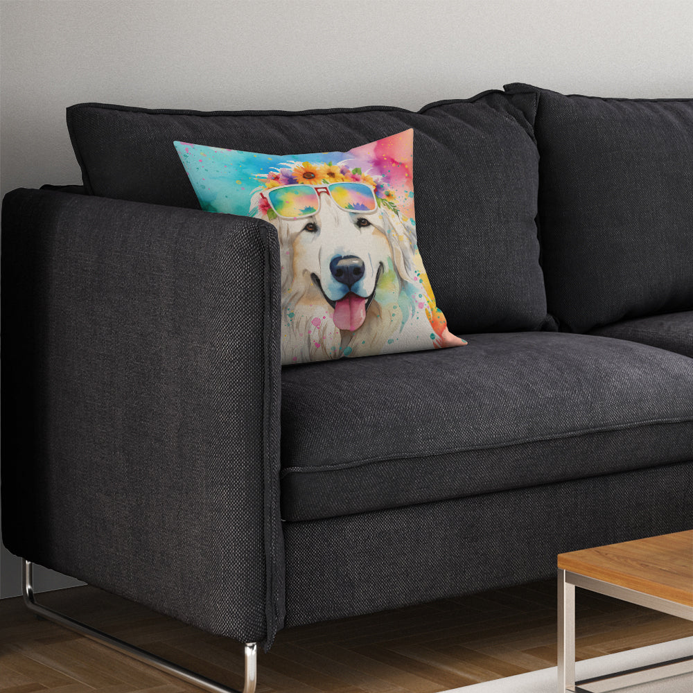 Great Pyrenees Hippie Dawg Throw Pillow - One Color / One Size - Home & Garden - Home Textile - Pillows