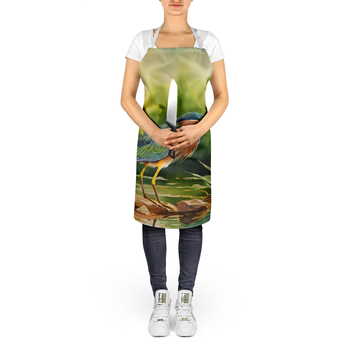 Green Heron Apron - One Color / One Size - Home & Garden - Kitchen Dining & Bar - Table Decoration & Accessories