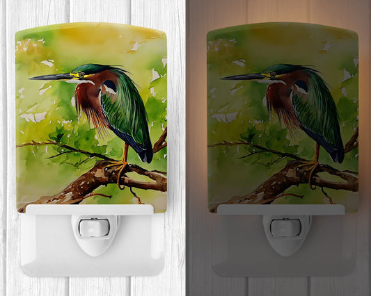 Green Heron Ceramic Night Light - One Color / One Size - Home & Garden - Home Improvement - Lights & Lighting - Night