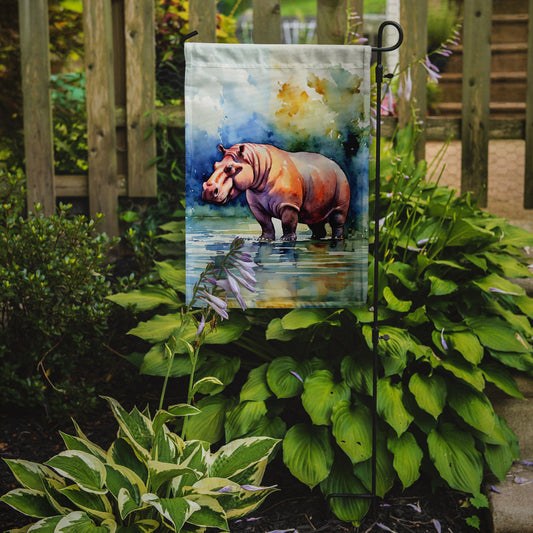 Hippopotamus Garden Flag - One Color / One Size - Home & Garden - Home Decor - Flags Banners & Accessories