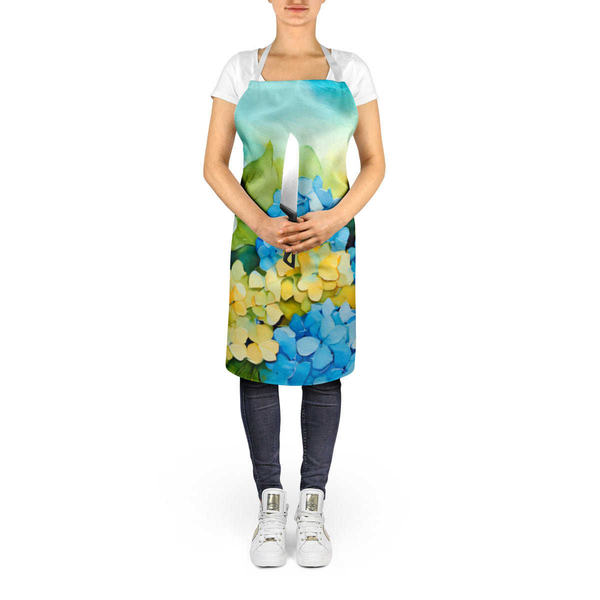 Hydrangeas in Watercolor Apron - One Color / One Size - Home & Garden - Kitchen Dining & Bar - Table Decoration &