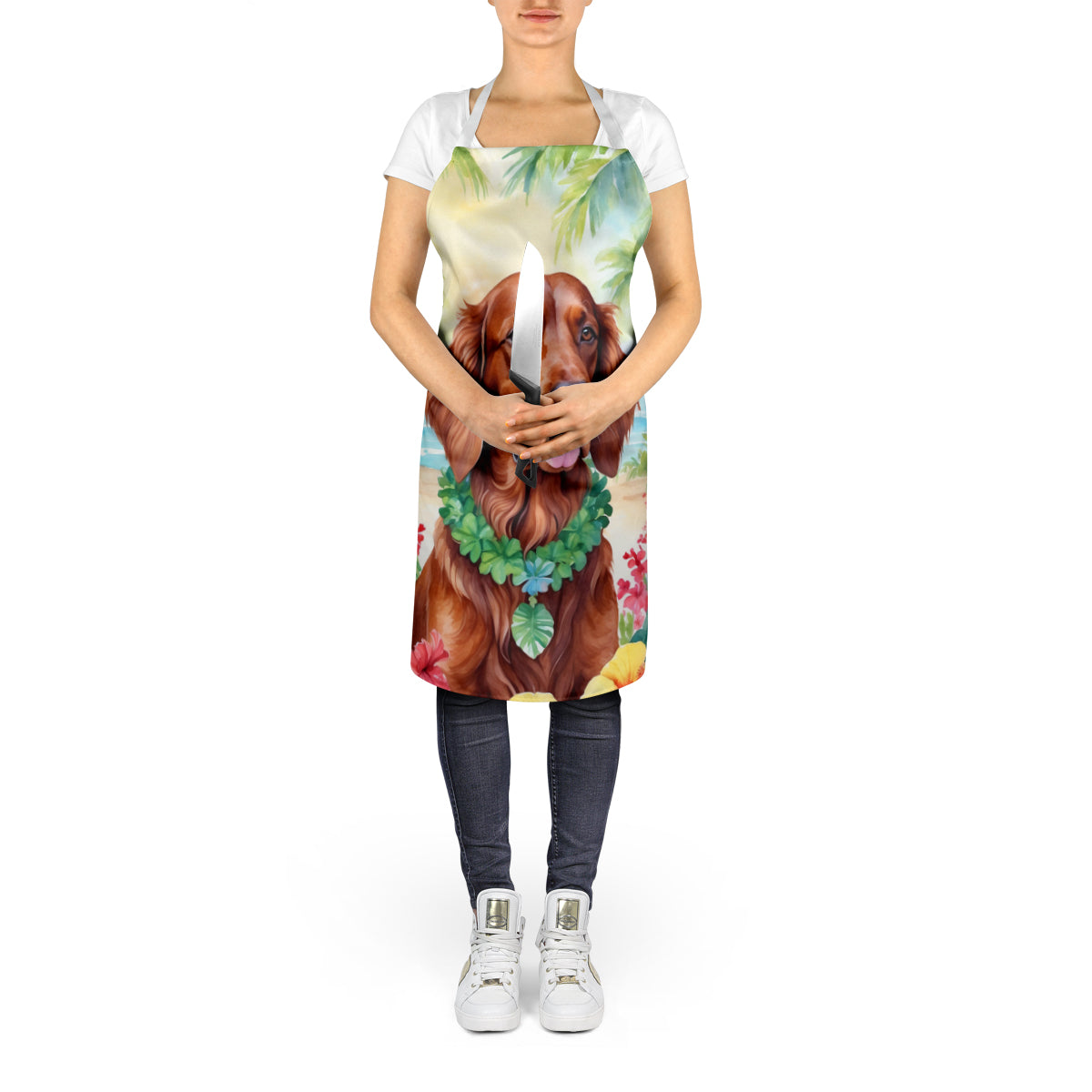 Irish Setter Luau Apron - One Color / One Size - Home & Garden - Kitchen Dining & Bar - Table Decoration & Accessories