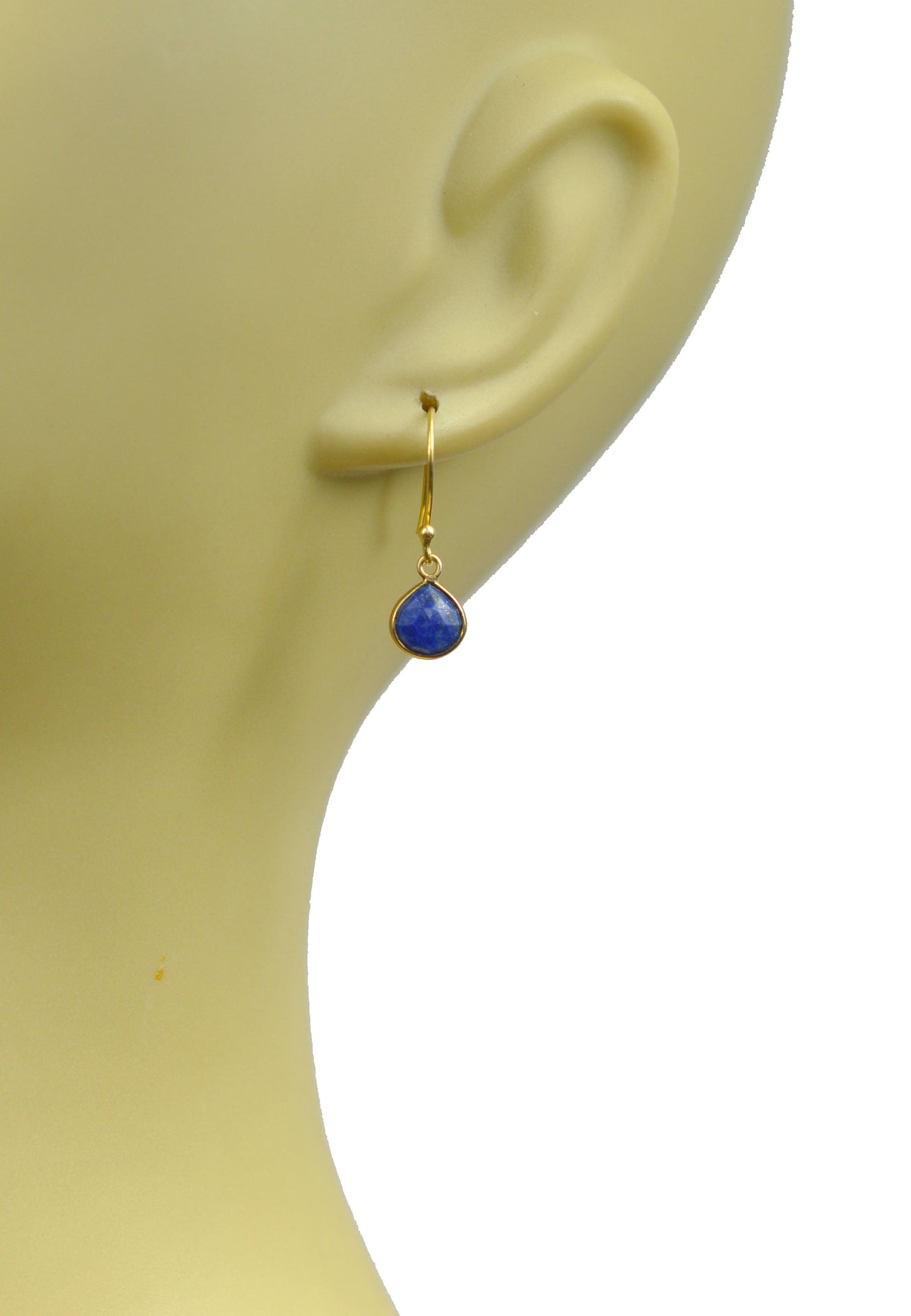 Lapis Lazuli Bezel Vermeil Earrings - One Color / One Size - Jewelry & Accessories - Earrings