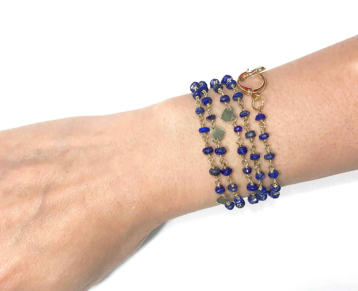 Lapis Lazuli Heart Convertible Mask Necklace - One Color / One Size - Jewelry & Accessories - Necklaces & Pendants