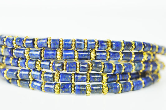 Lapis Lazuli Wrap Bracelet - One Color / One Size - Jewelry & Accessories