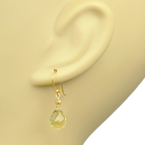 Lemon Citrine Drop Earrings - One Color / One Size - Jewelry & Accessories - Earrings