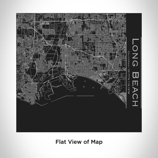 Long Beach - California Map Tumbler in Matte Black - Drinkware