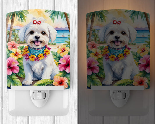 Maltese Luau Ceramic Night Light - One Color / One Size - Home & Garden - Home Improvement - Lights & Lighting - Night