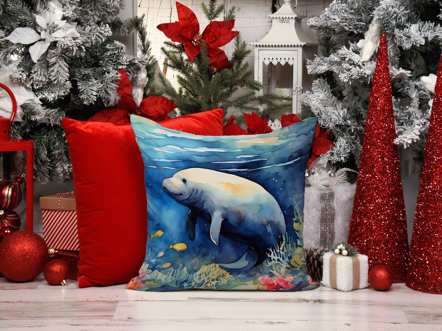 Manatee Throw Pillow - One Color / One Size - Home & Garden - Home Textile - Pillows