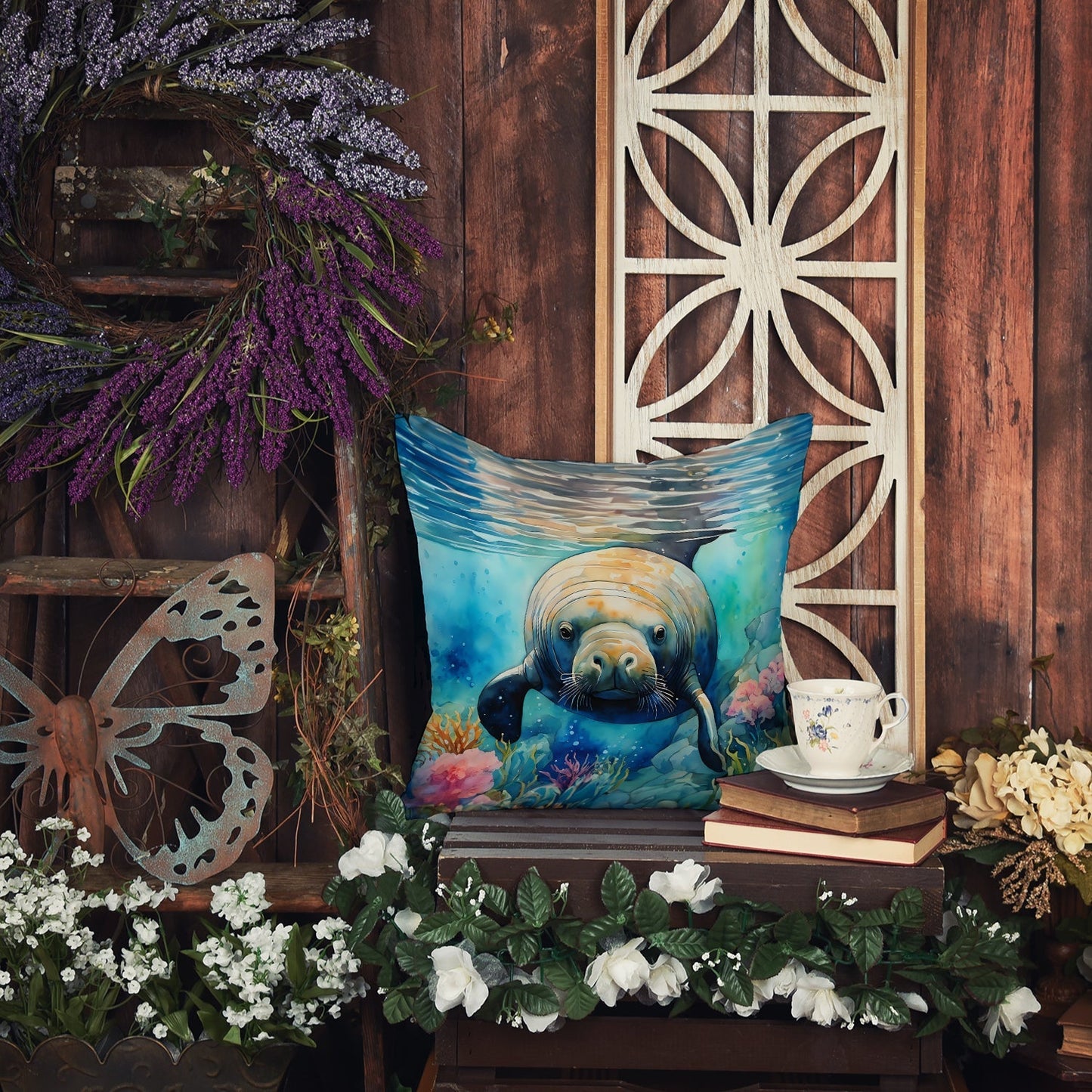 Manatee Throw Pillow - One Color / One Size - Home & Garden - Home Textile - Pillows