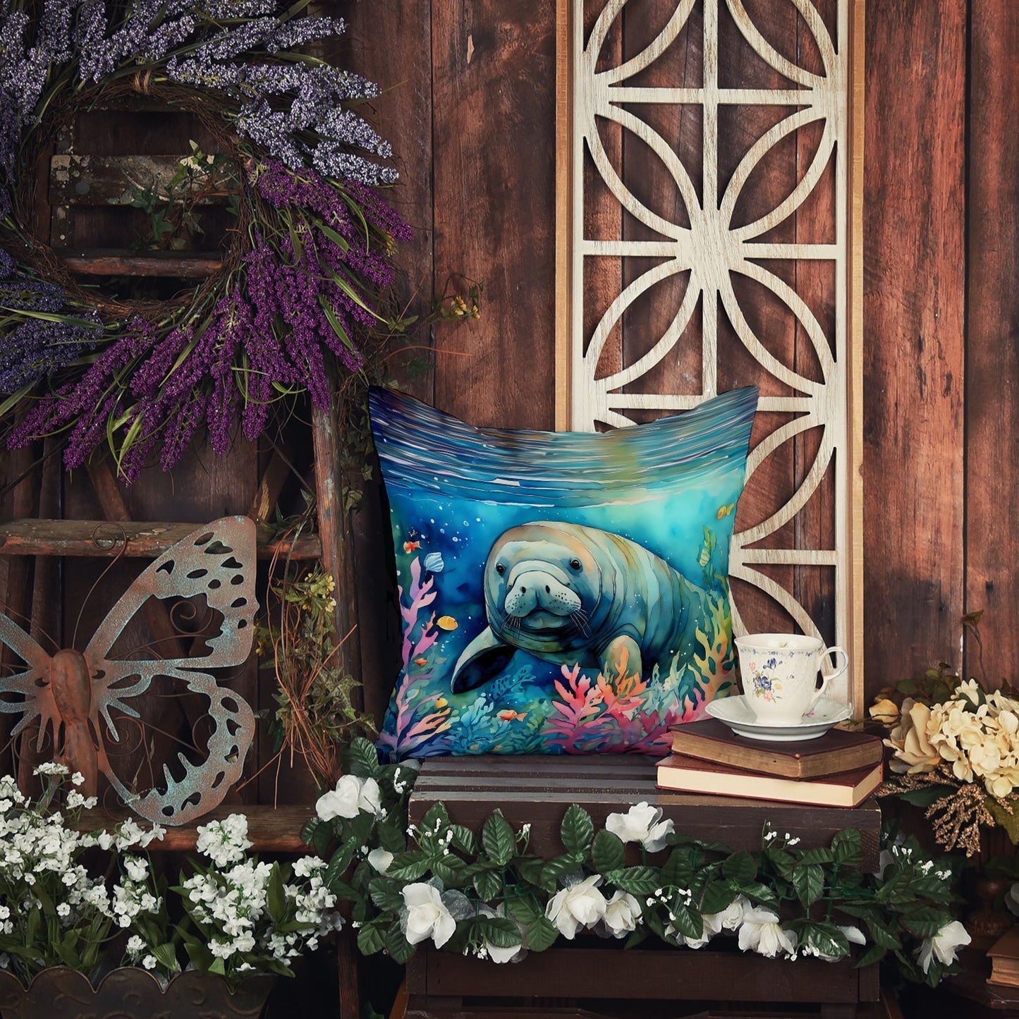 Manatee Throw Pillow - One Color / One Size - Home & Garden - Home Textile - Pillows