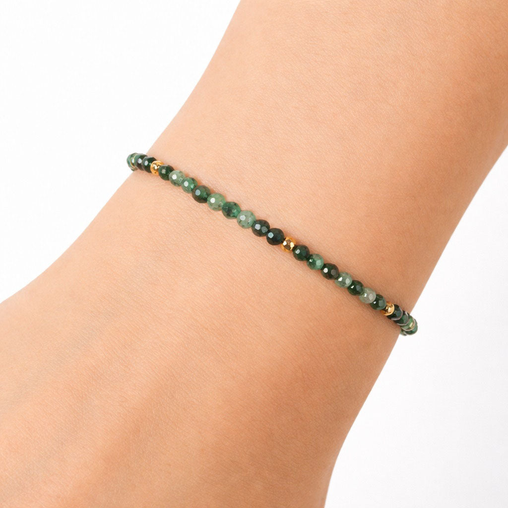 May Birthstone Bracelet - Emerald - One Color / One Size - Jewelry & Accessories - Bracelets & Bangles - Strand