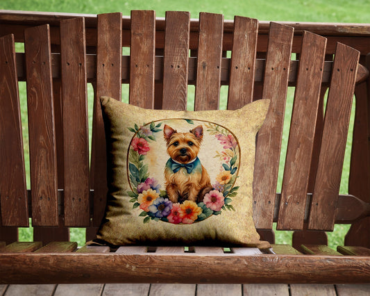 Norwich Terrier and Flowers Throw Pillow - One Color / One Size - Home & Garden - Home Textile - Pillows