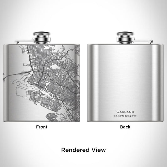 Oakland - California Map Hip Flask - Drinkware