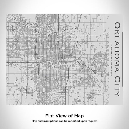 Oklahoma City - Oklahoma Map Bottle with Bamboo Top - Drinkware