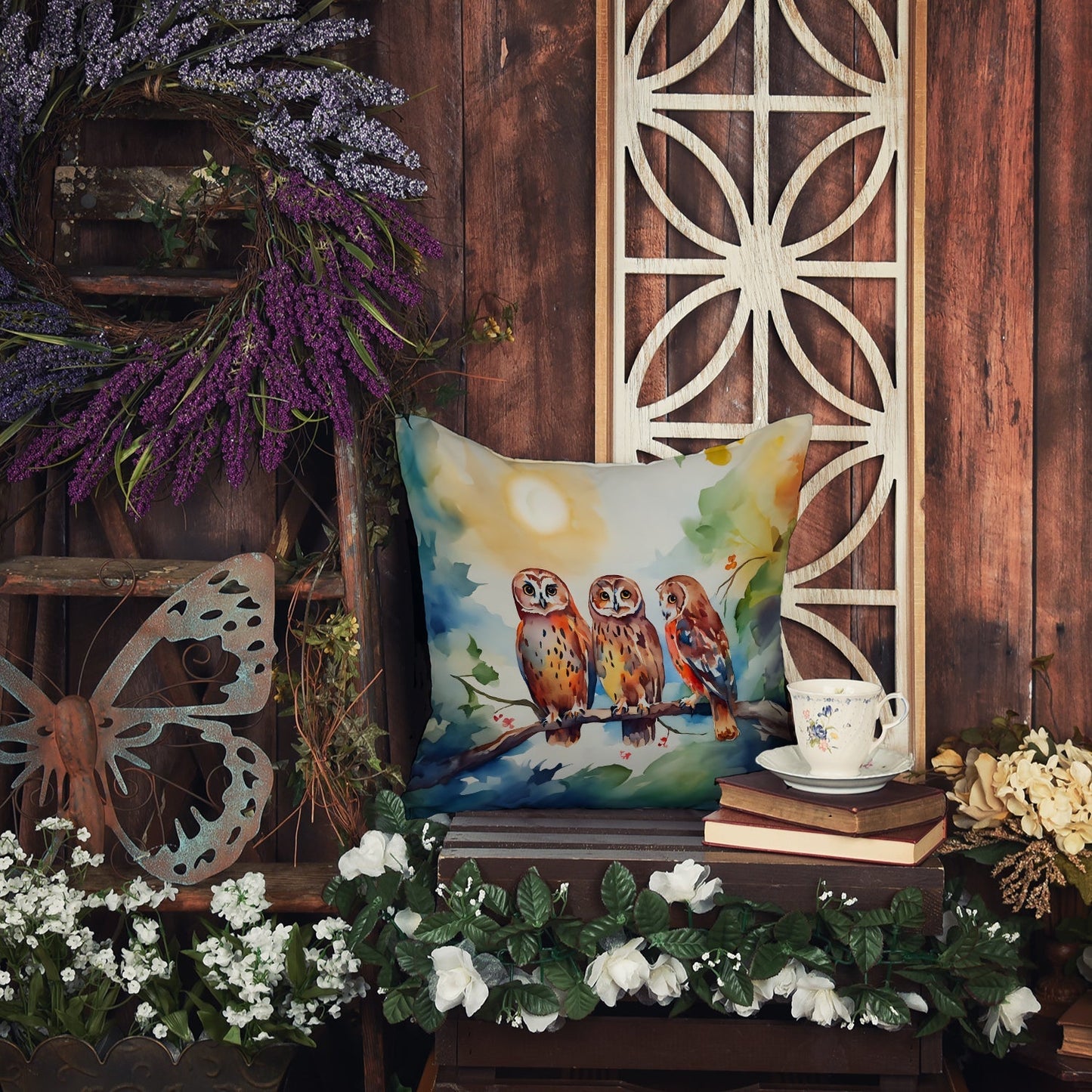 Owls Throw Pillow - One Color / One Size - Home & Garden - Home Textile - Pillows