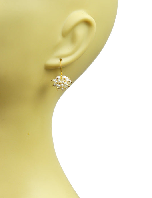 Pearl Cluster Vermeil Earrings - One Color / One Size - Jewelry & Accessories - Earrings