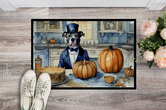 Pit Bull Terrier Fall Kitchen Pumpkins Doormat - One Color / One Size - Home & Garden - Home Textile - Carpets & Rugs