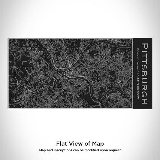 Pittsburgh - Pennsylvania Map Insulated Bottle in Matte Black - Drinkware