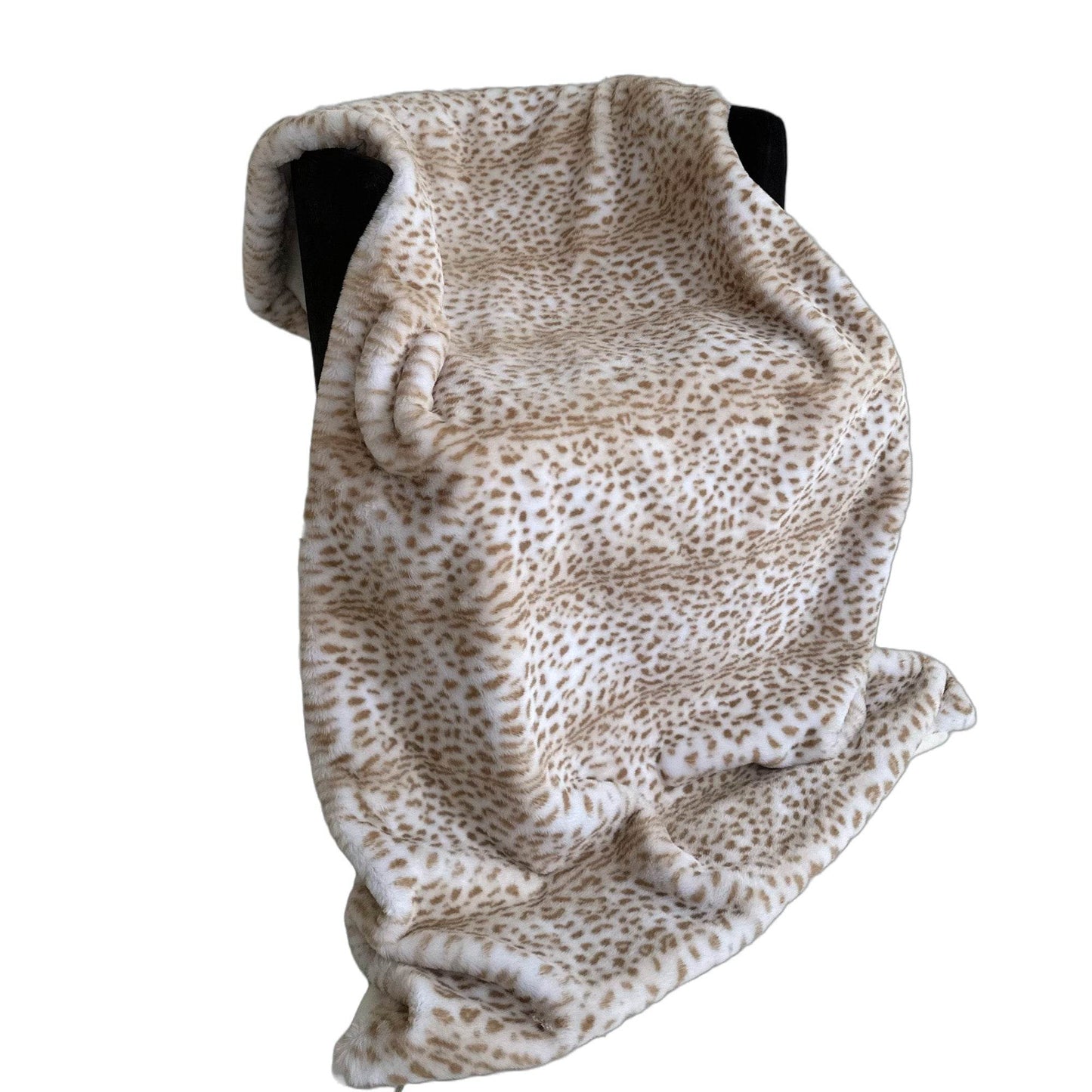 Plutus Brown Taupe Savannah Cat Faux Fur Luxury Throw Blanket - Home & Garden - Home Textile - Bedding