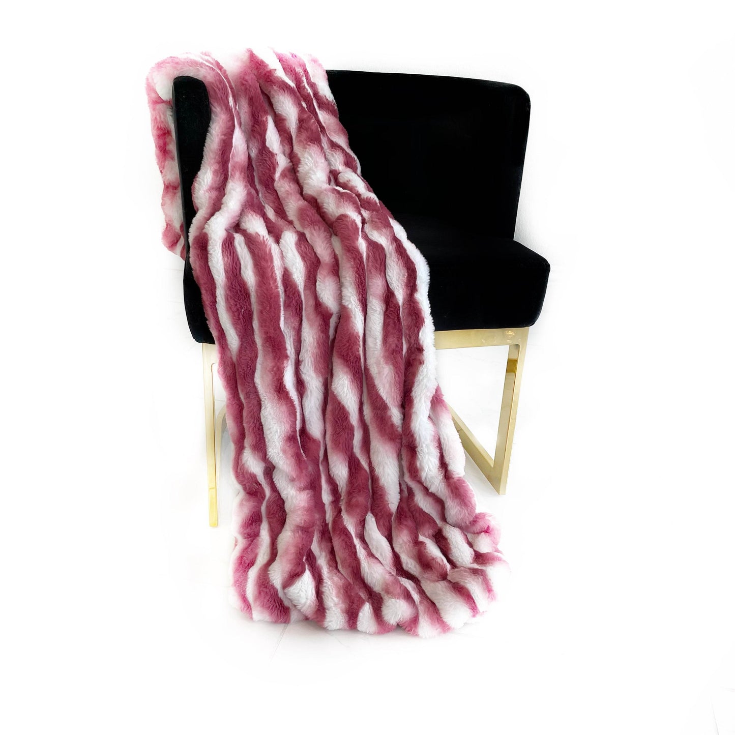 Plutus White Berry Snow Chinchilla Faux Fur Luxury Throw Blanket - Home & Garden - Home Textile - Bedding