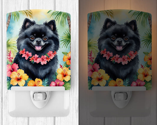 Pomeranian Luau Ceramic Night Light - One Color / One Size - Home & Garden - Home Improvement - Lights & Lighting