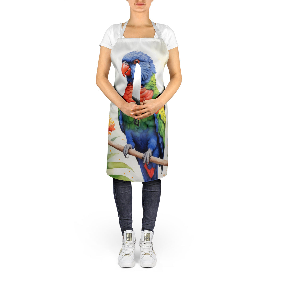 Rainbow Lorikeet Apron - One Color / One Size - Home & Garden - Kitchen Dining & Bar - Table Decoration & Accessories
