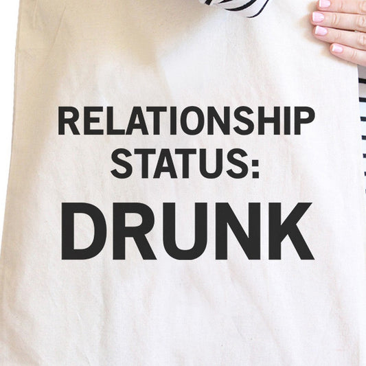 Relationship Status Funny Graphic Canvas Bag Witty Quote Tote - One Color / One Size - Bags & Luggage - Women’s Bags