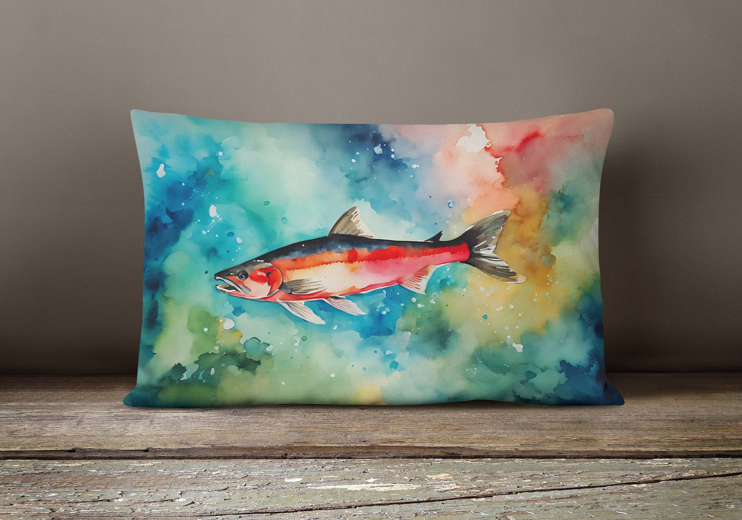 Salmon Throw Pillow - One Color / One Size - Home & Garden - Home Textile - Pillows