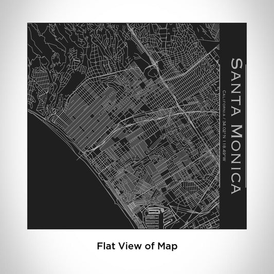 Santa Monica - California Map Tumbler in Matte Black - Drinkware