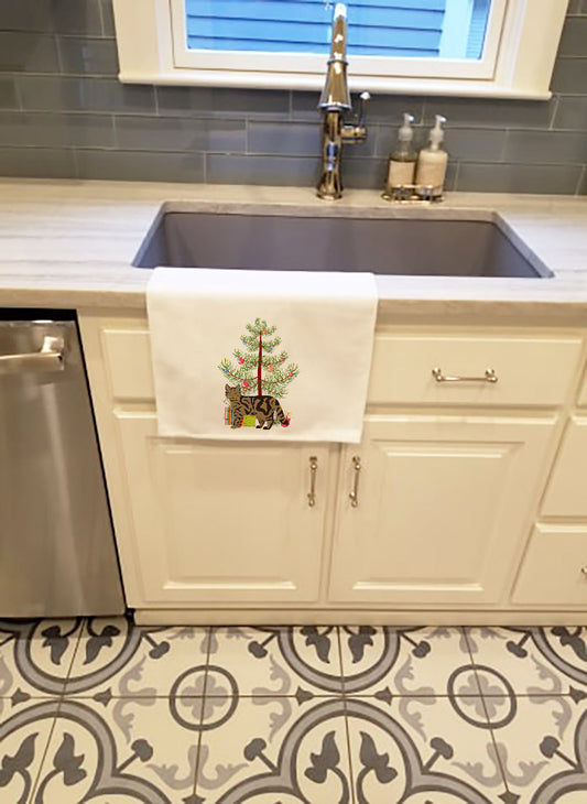 Scottish Straight Cat Christmas Kitchen Towel Set of 2 - One Color / One Size - Home & Garden - Home Textile - Towels