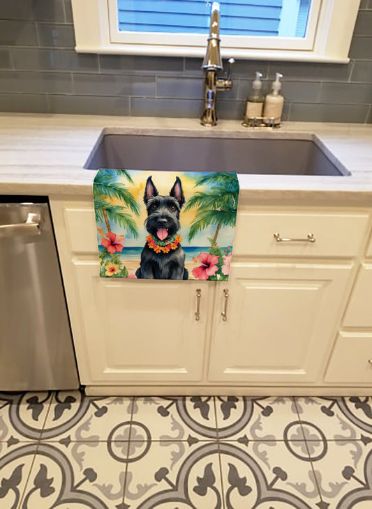 Scottish Terrier Luau Kitchen Towel - One Color / One Size - Home & Garden - Home Textile - Towels