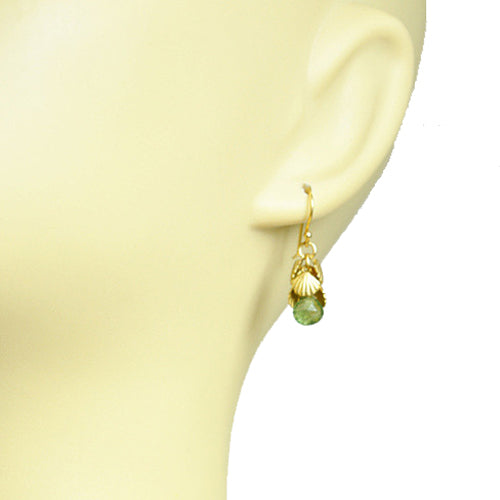 Shell Cluster Peridot Earring - One Color / One Size - Jewelry & Accessories - Earrings