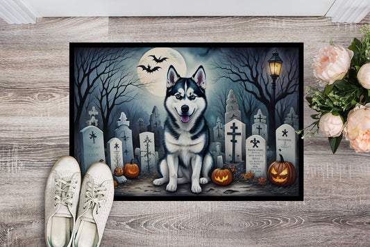 Siberian Husky Spooky Halloween Doormat - One Color / One Size - Home & Garden - Home Textile - Carpets & Rugs