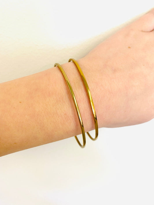 Simple Brass Bangles - One Color / One Size - Jewelry & Accessories - Bracelets & Bangles - Bangles