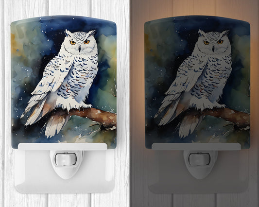Snowy Owl Ceramic Night Light - One Color / One Size - Home & Garden - Home Improvement - Lights & Lighting - Night