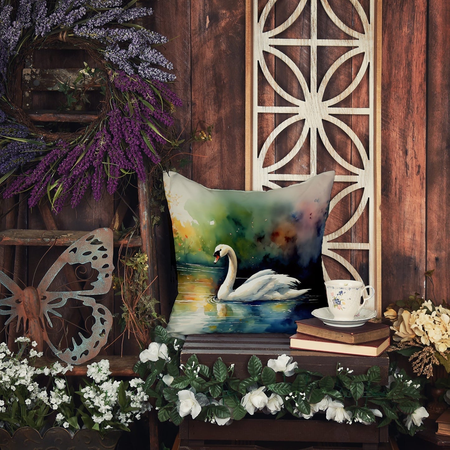 Swan Throw Pillow - One Color / One Size - Home & Garden - Home Textile - Pillows