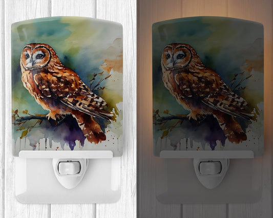 Tawny Owl Ceramic Night Light - One Color / One Size - Home & Garden - Home Improvement - Lights & Lighting - Night