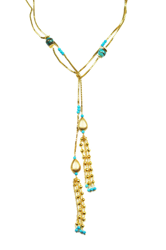 Turquoise Lariat Necklace - One Color / One Size - Jewelry & Accessories