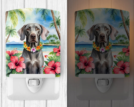 Weimaraner Luau Ceramic Night Light - One Color / One Size - Home & Garden - Home Improvement - Lights & Lighting