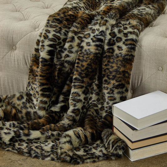 Wild Leo Faux Fur Luxury Throw Blanket - Home & Garden - Home Textile - Bedding