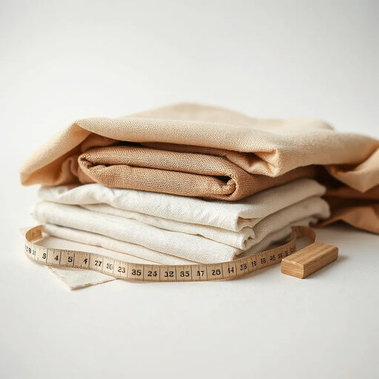 Assorted premium fabric swatches with visible weave textures on a neutral tabletop