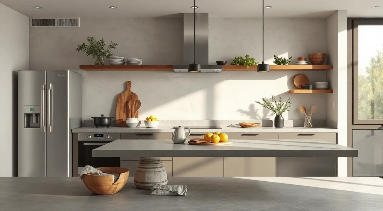 Kitchen workflow mapped with three drying zones